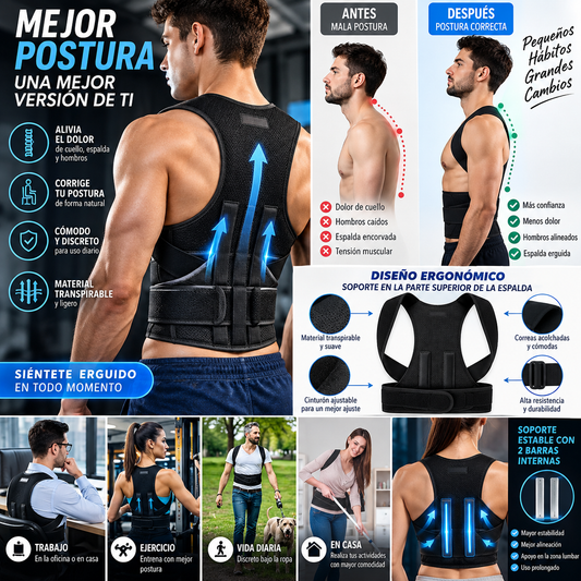 Corrector postura cinturon faja ajustabl