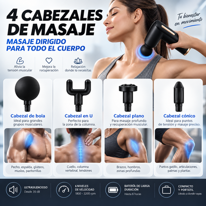 MASAJEADOR MUSCULAR  PORTATIL RECARGABLE