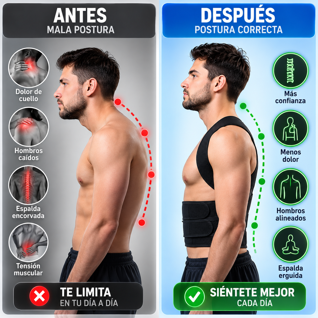 Corrector postura cinturon faja ajustabl